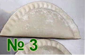 Формующий узел пельменного аппарата ЮМЗ QT-100/80 №3 (полумесяц, ребр. края, 5х2,7см, 12-14г)